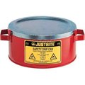 Justrite 1 Gallon, Drip Can With Handles and Fire Baffle, Steel, Red - 10376 10376